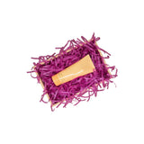 Plum tissue paper filling presented in a natural gift box