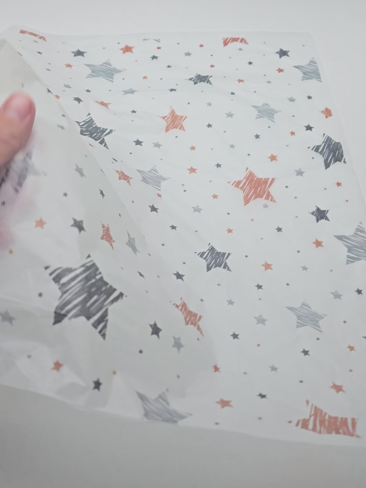 Wrapping tissue paper Christmas Star Doodle Night pattern, 17 g/m² - size 50x75cm
