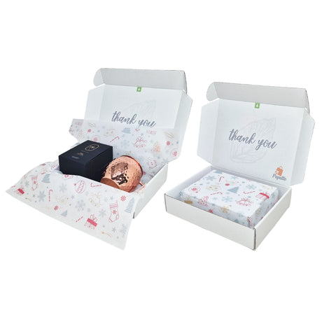 Shipping box + Candy Chaos Christmas, tissue paper 28gsm - size 50x75cm