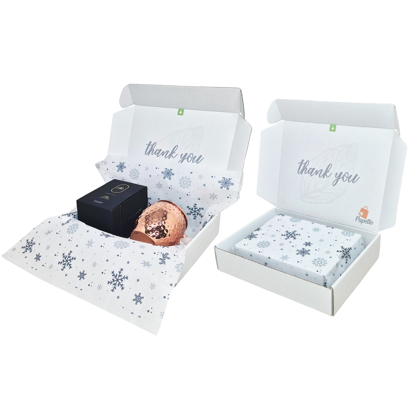 Shipping box + Frosty Midnight Christmas, tissue paper 28gsm - size 50x75cm