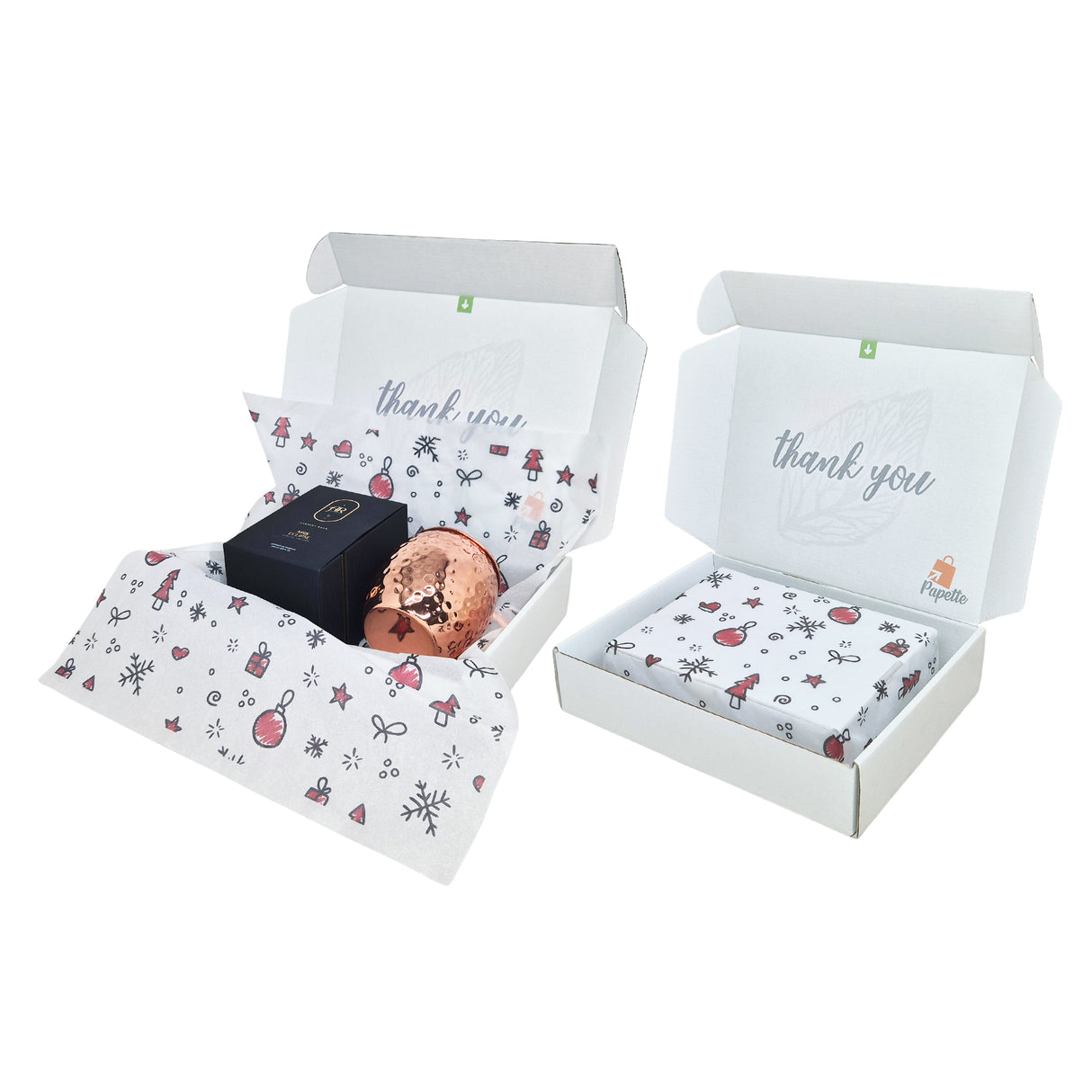 Shipping box + Ornament Fiesta Christmas, tissue paper 28gsm - size 50x75cm