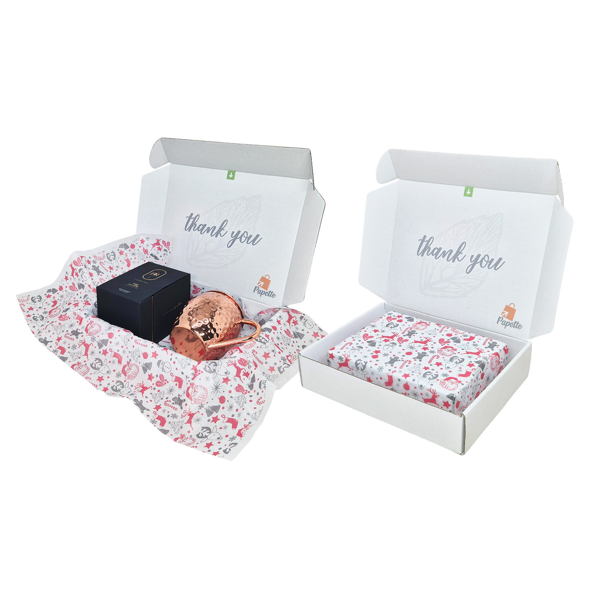 Shipping box + Santa Party Christmas, tissue paper 28gsm - size 50x75cm