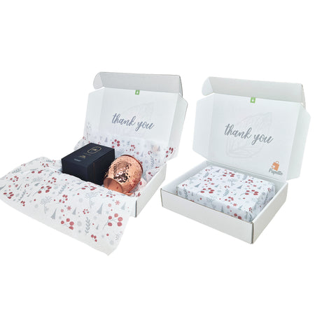 Shipping box + Winter Berries Christmas, tissue paper 28gsm - size 50x75cm