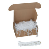 Snow White  tissue paper shred filler shown in a brown box