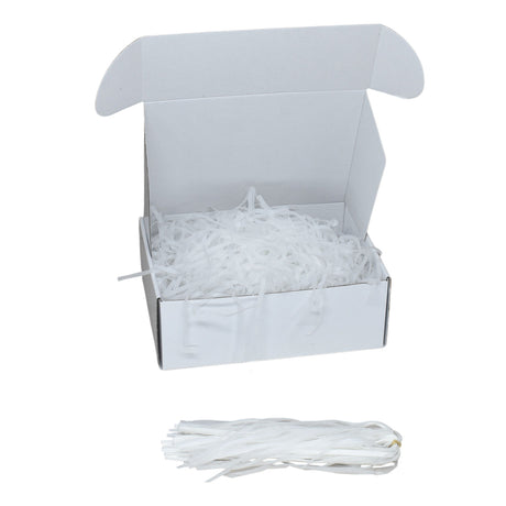Snow White  tissue shred filler displayed in a white gift box