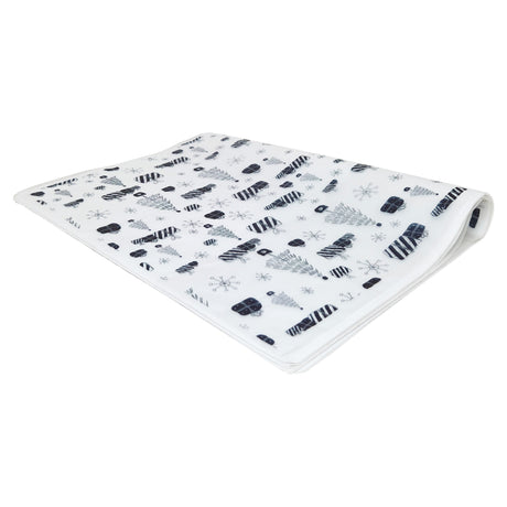 Tissue paper Blue Snow Glow Christmas, ream of folded sheets 17gsm – size 50x75cm