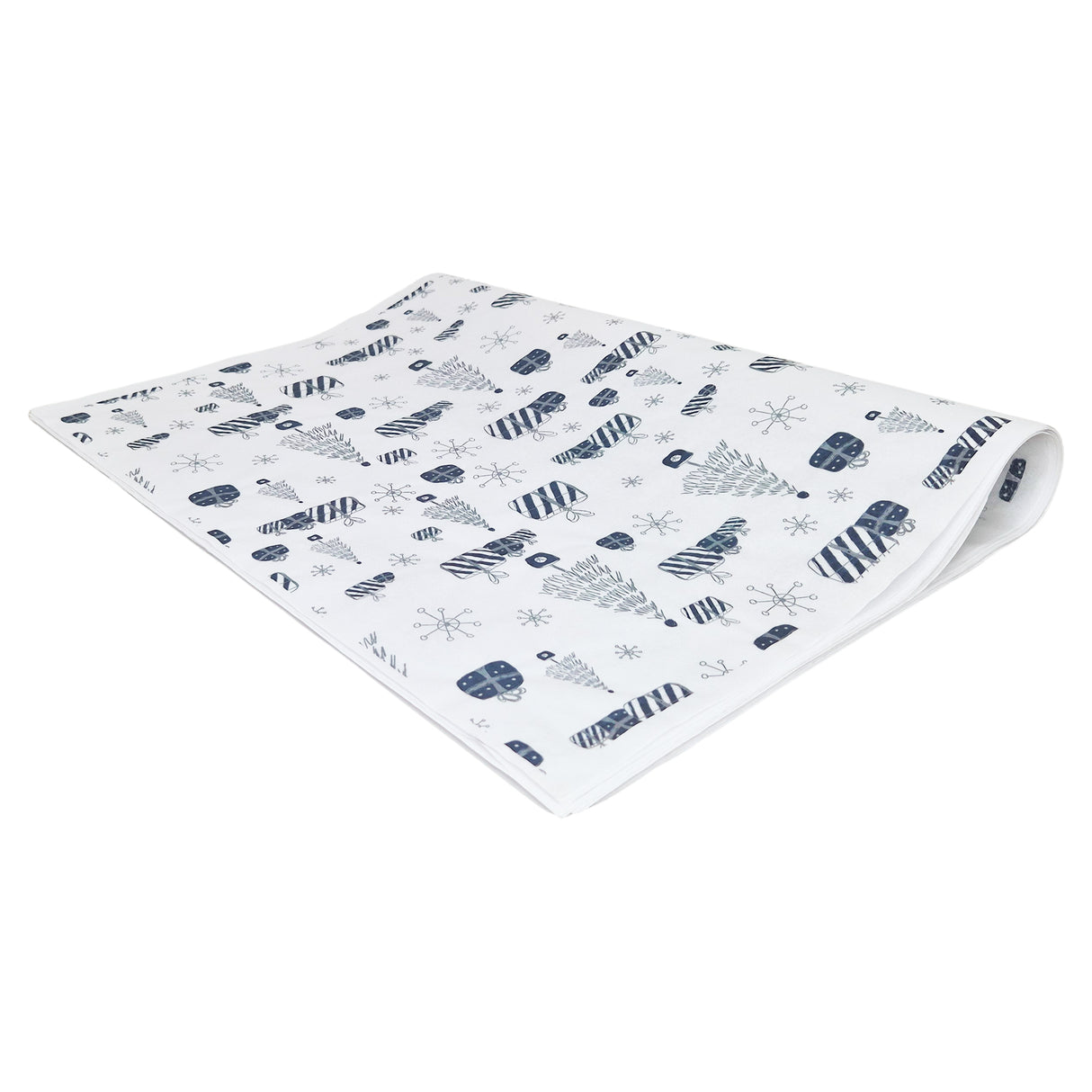 Tissue paper Blue Snow Glow Christmas, ream of folded sheets 28gsm – size 50x75cm