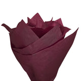 Plain tissue paper burgundy, fan arrangement, 17gsm – size 50x75cm