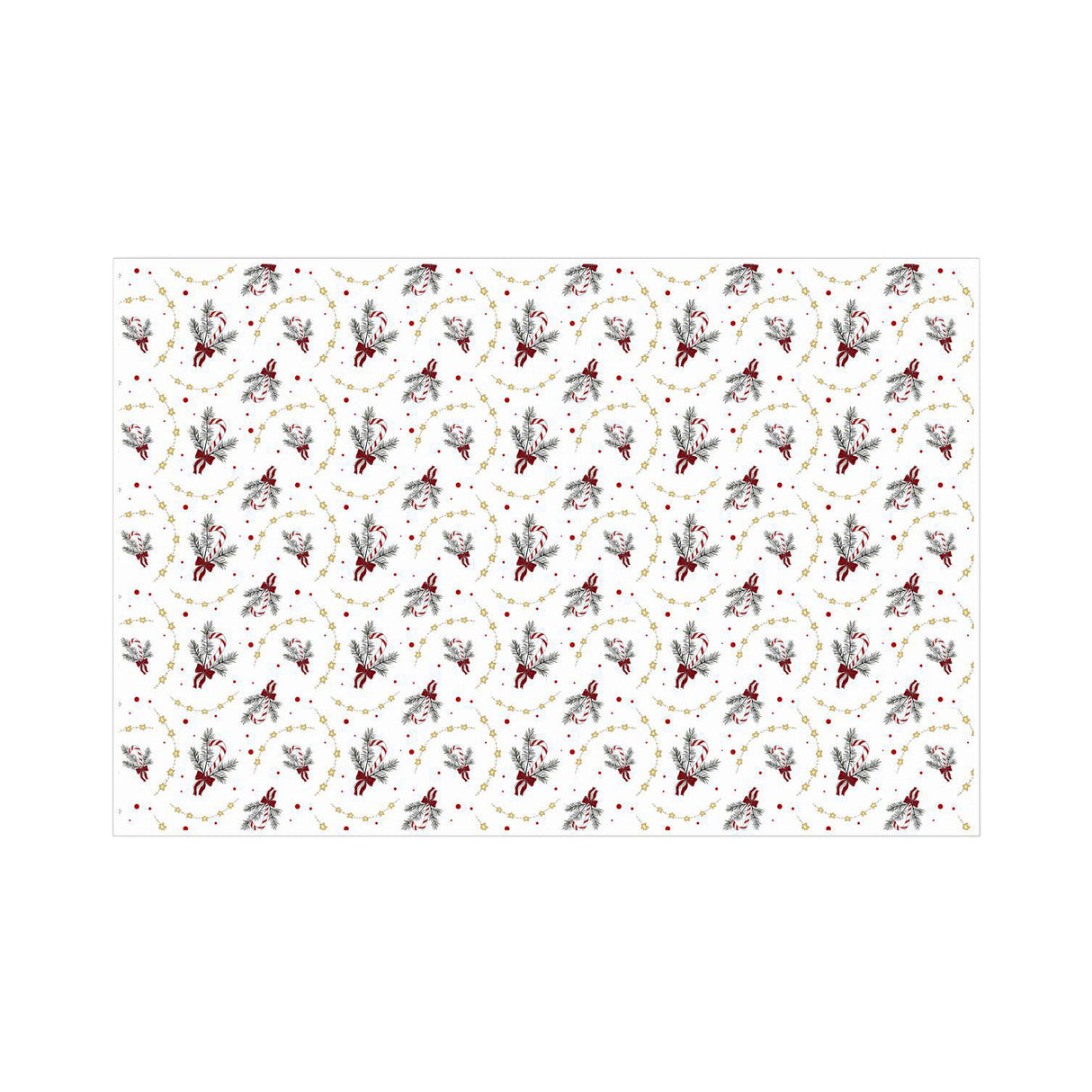 Tissue paper Candy Cane Swirl Christmas, open sheet, 28gsm – size 50x75cm