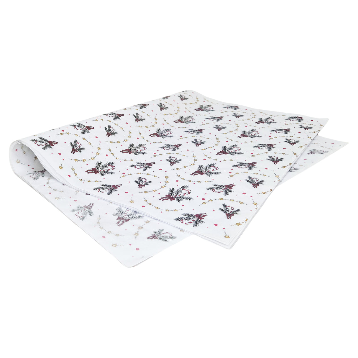 Tissue paper Candy Cane Swirl Christmas, ream of sheets 28gsm – size 50x75cm