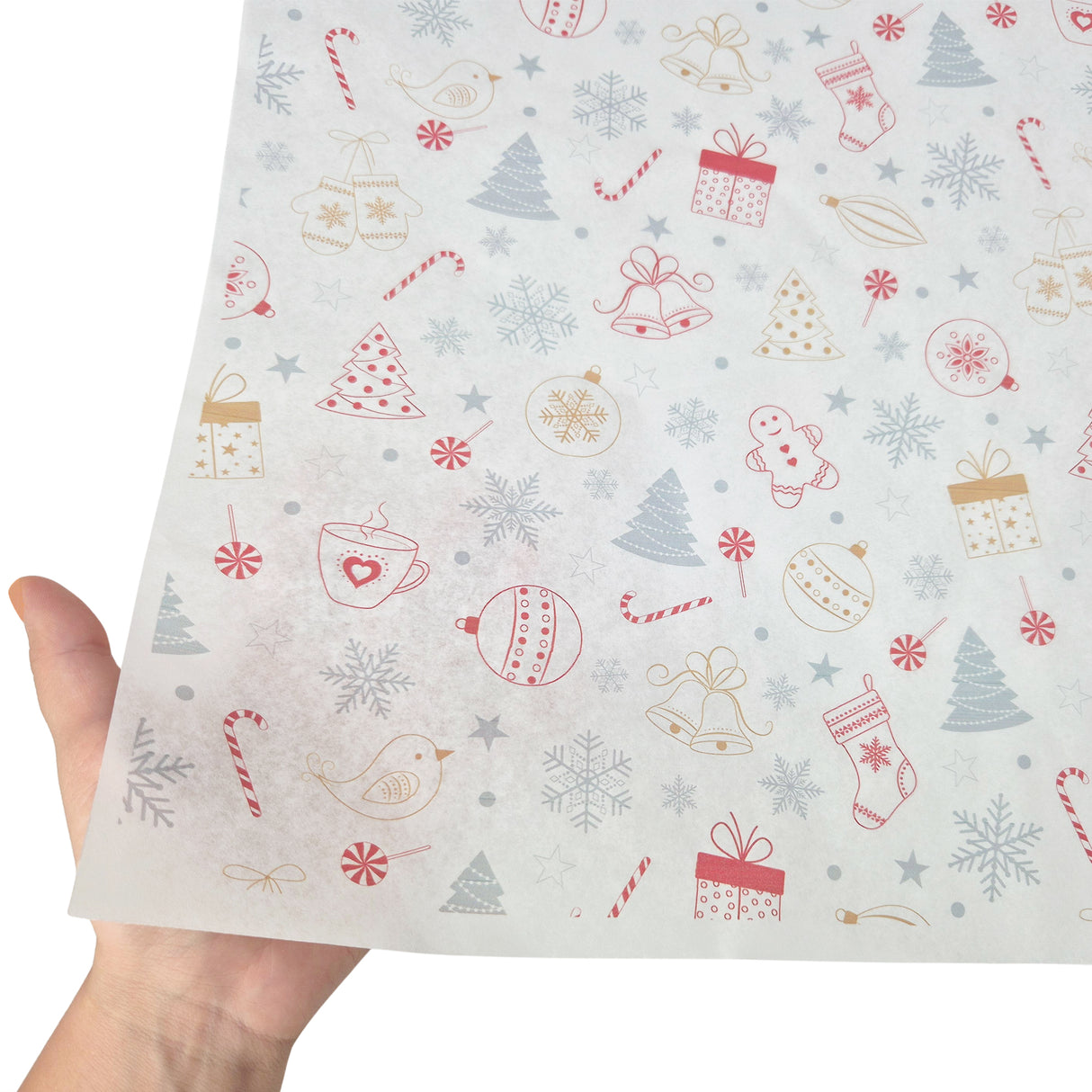 Tissue paper Candy Chaos Christmas, texture and transparency, 28gsm – size 50x75cm