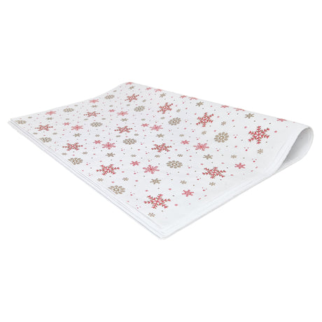 Tissue paper Crimson Crystals Christmas, ream of folded sheets 28gsm – size 50x75cm