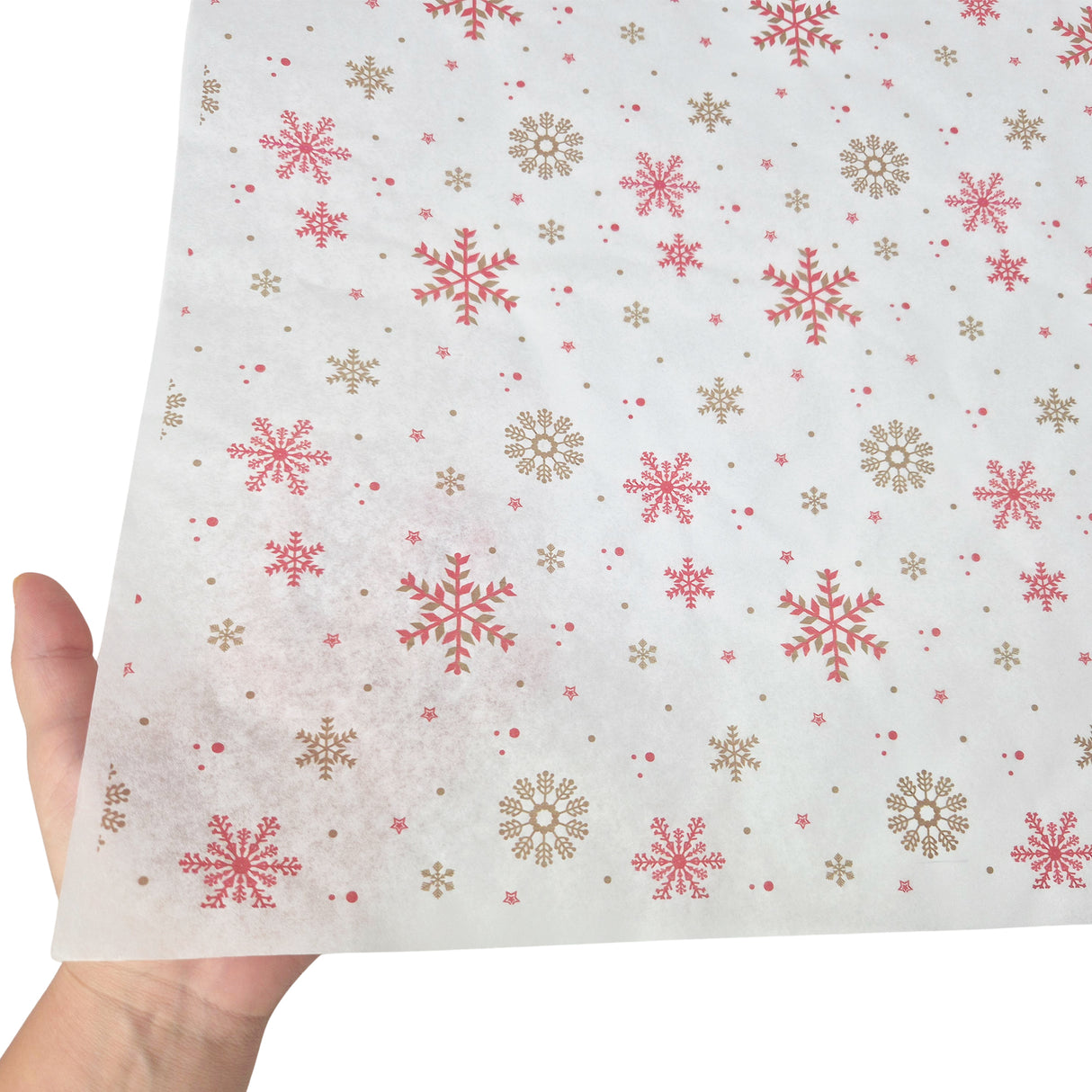 Tissue paper Crimson Crystals Christmas, texture and transparency, 28gsm – size 50x75cm