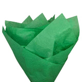 Plain tissue paper dark-green, fan arrangement, 17gsm – size 50x75cm