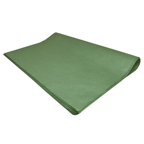Plain tissue paper dark-green, ream of folded sheets 28gsm – size 50x75cm