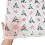Tissue paper Festive Trees Christmas, texture and transparency, 17gsm – size 50x75cm