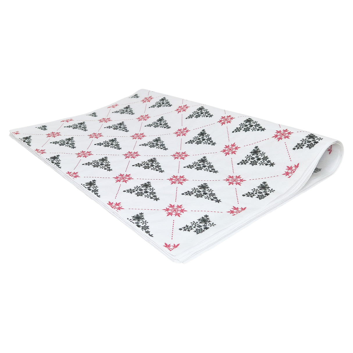 Tissue paper Festive Trees Christmas, ream of folded sheets 28gsm – size 50x75cm