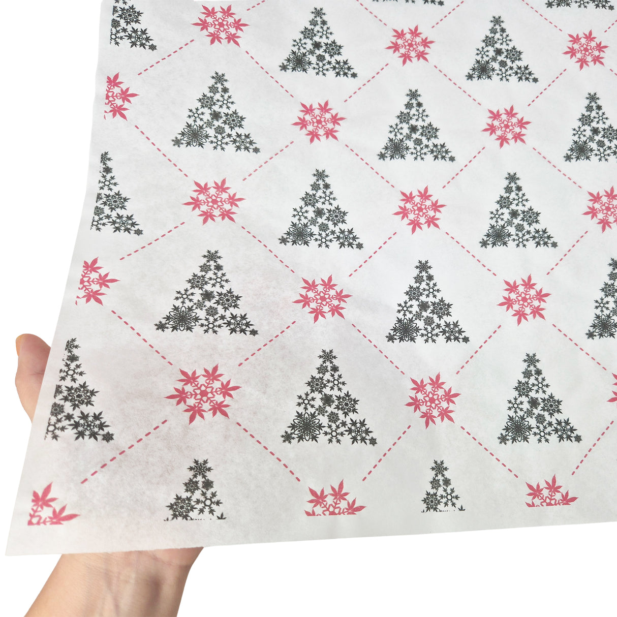 Tissue paper Festive Trees Christmas, texture and transparency, 28gsm – size 50x75cm