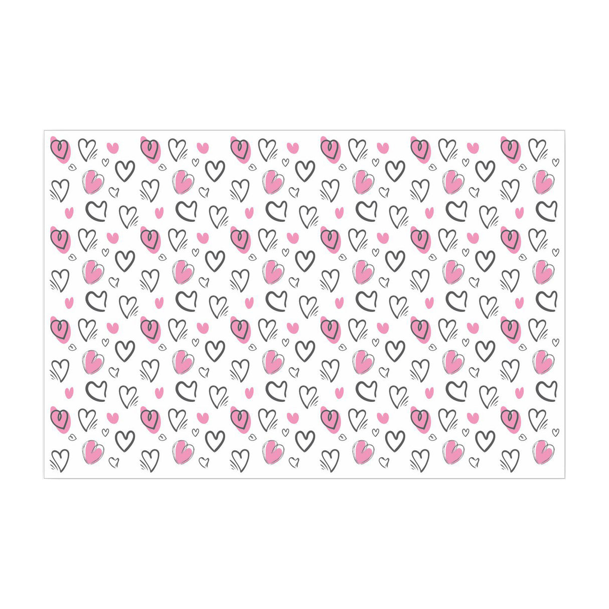Tissue paper Flying Hearts, open sheet, 17gsm – size 50x75cm