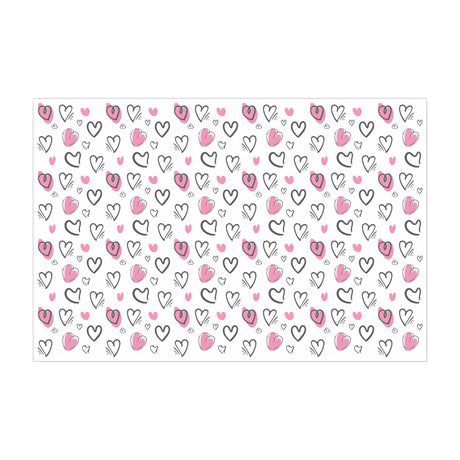 Tissue paper Flying Hearts, open sheet, 17gsm – size 50x75cm