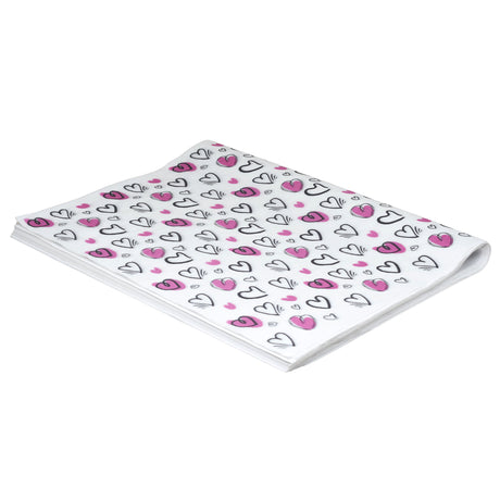 Tissue paper Flying Hearts, ream of sheets 17gsm – size 50x75cm