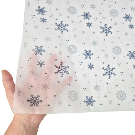 Tissue paper Frosty Midnight Christmas, texture and transparency, 17gsm – size 50x75cm