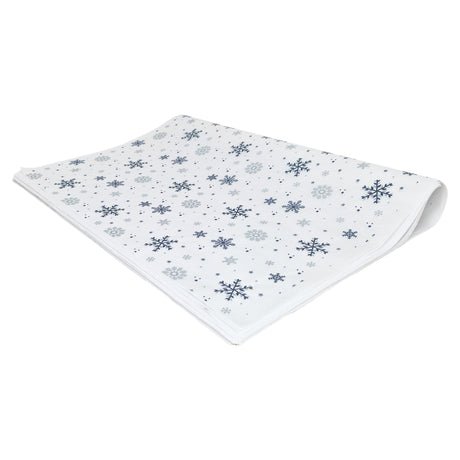 Tissue paper Frosty Midnight Christmas, ream of folded sheets 28gsm – size 50x75cm