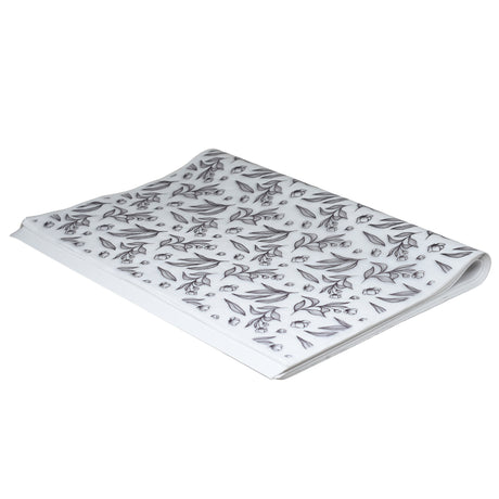 Tissue paper Graphite Garden, ream of folded sheets 17gsm – size 50x75cm