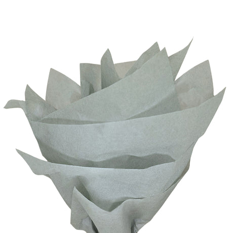 Plain tissue paper grey, fan arrangement, 17gsm – size 50x75cm