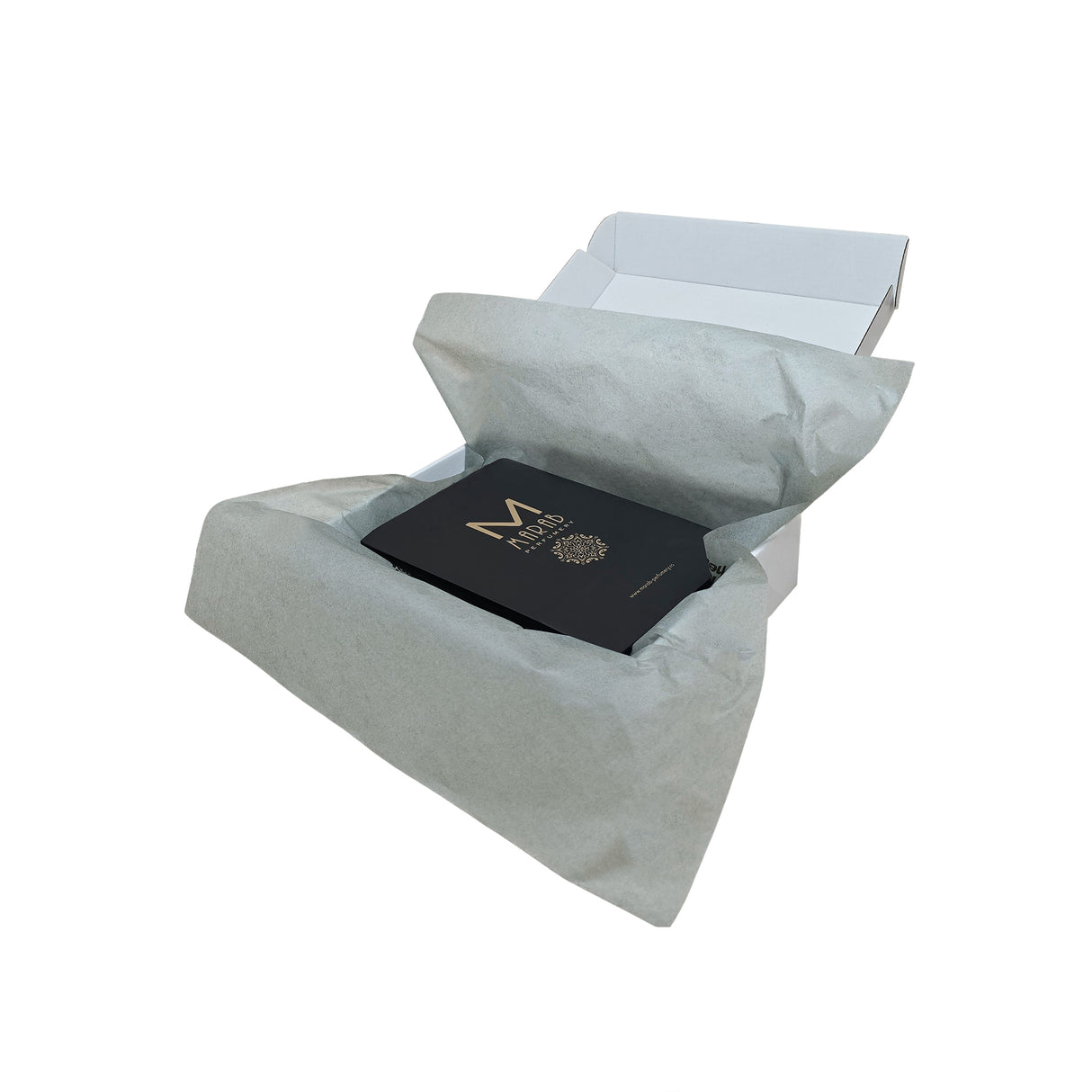 Plain tissue paper grey, arranged in a transport box, 17gsm – size 50x75cm