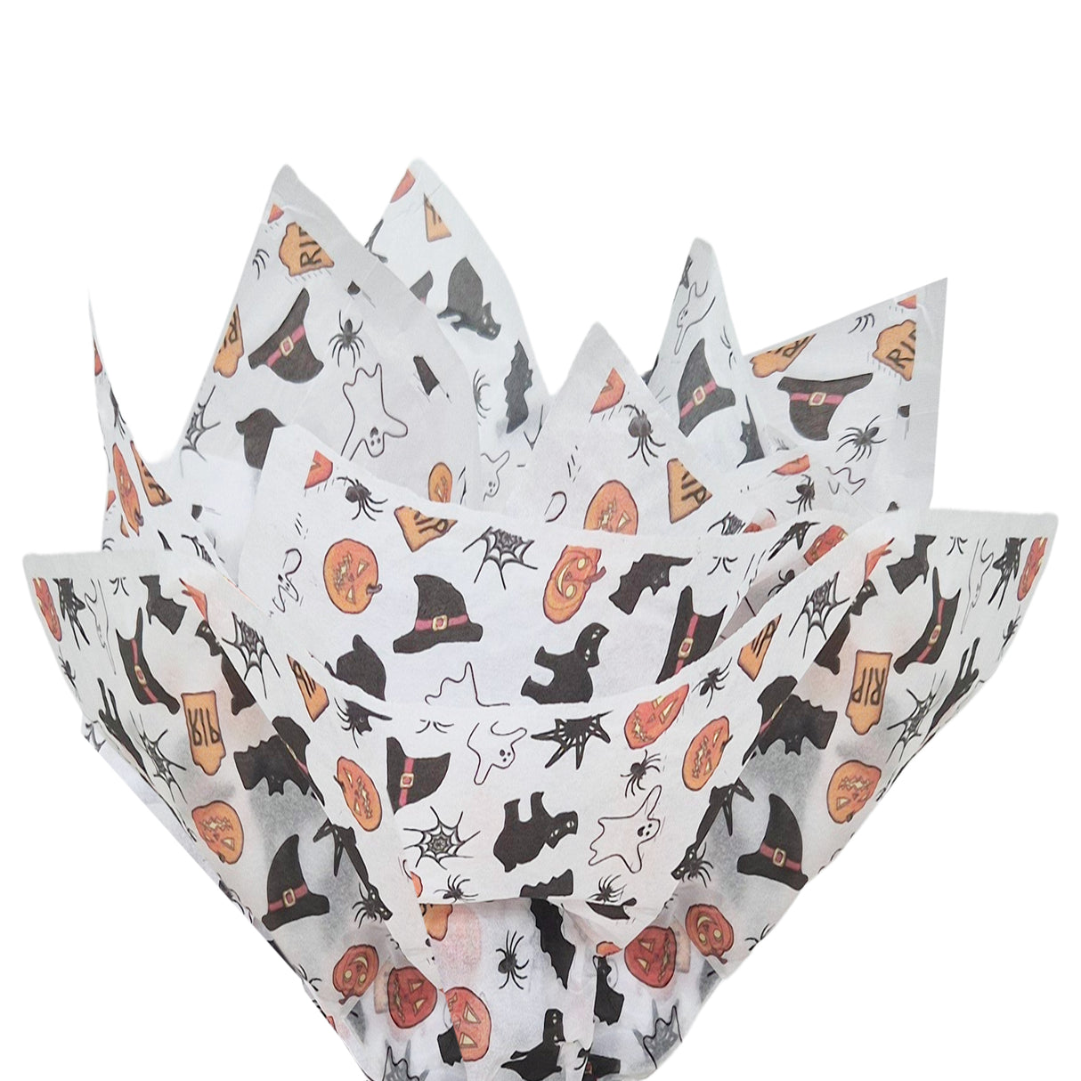 Tissue paper Halloween Parade, fan arrangement, 17gsm – size 50x75cm