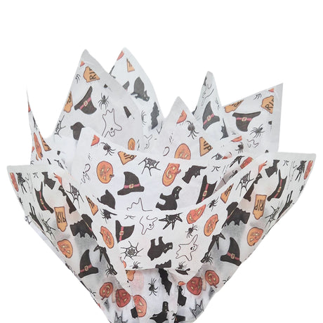 Tissue paper Halloween Parade, fan arrangement, 17gsm – size 50x75cm