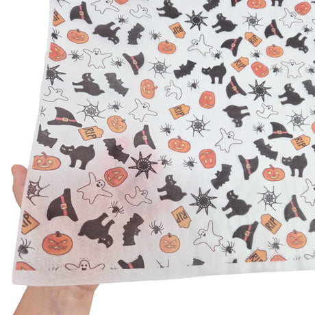 tissue paper Halloween Parade, texture and transparency, 17gsm – size 50x75cm