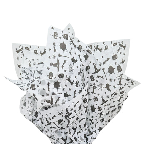 Tissue paper Halloween Shadows, fan arrangement, 17gsm – size 50x75cm