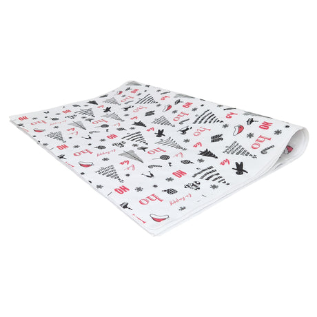 Tissue paper Ho Ho Fun Christmas, ream of folded sheets 28gsm – size 50x75cm