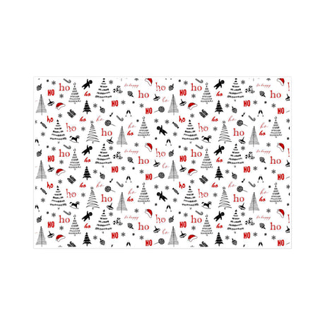 Tissue paper Ho Ho Fun Christmas, open sheet, 28gsm – size 50x75cm