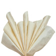 Plain tissue paper ivory, fan arrangement, 28gsm – size 50x75cm
