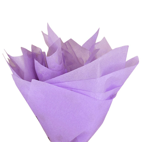 Plain tissue paper lavender, fan arrangement, 17gsm – size 50x75cm
