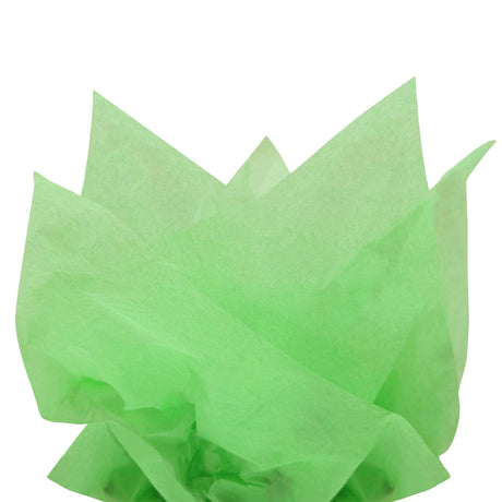 Plain tissue paper light-green, fan arrangement, 17gsm – size 50x75cm