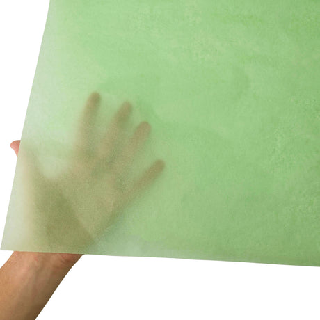 Plain tissue paper light-green, texture and transparency, 17gsm – size 50x75cm