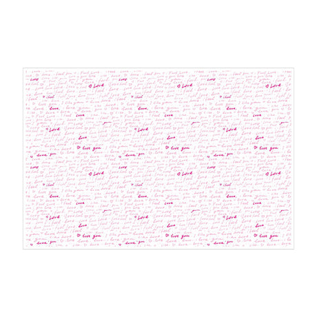Tissue paper Love Notes, open sheet, 17gsm – size 50x75cm