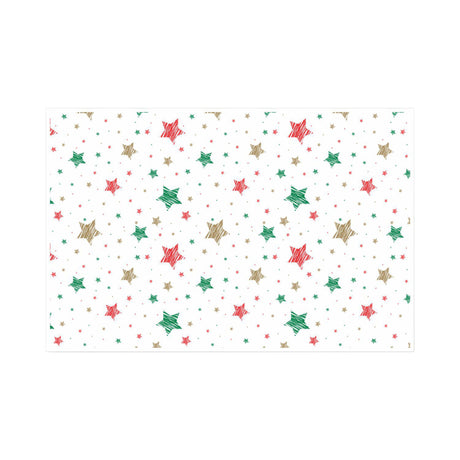 Tissue paper Merry Mix Stars Christmas, open sheet, 28gsm – size 50x75cm