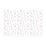 Tissue paper Mini Hearts, open sheet, 17gsm – size 50x75cm