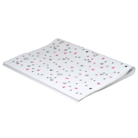 Tissue paper Mini Hearts, ream of sheets 17gsm – size 50x75cm