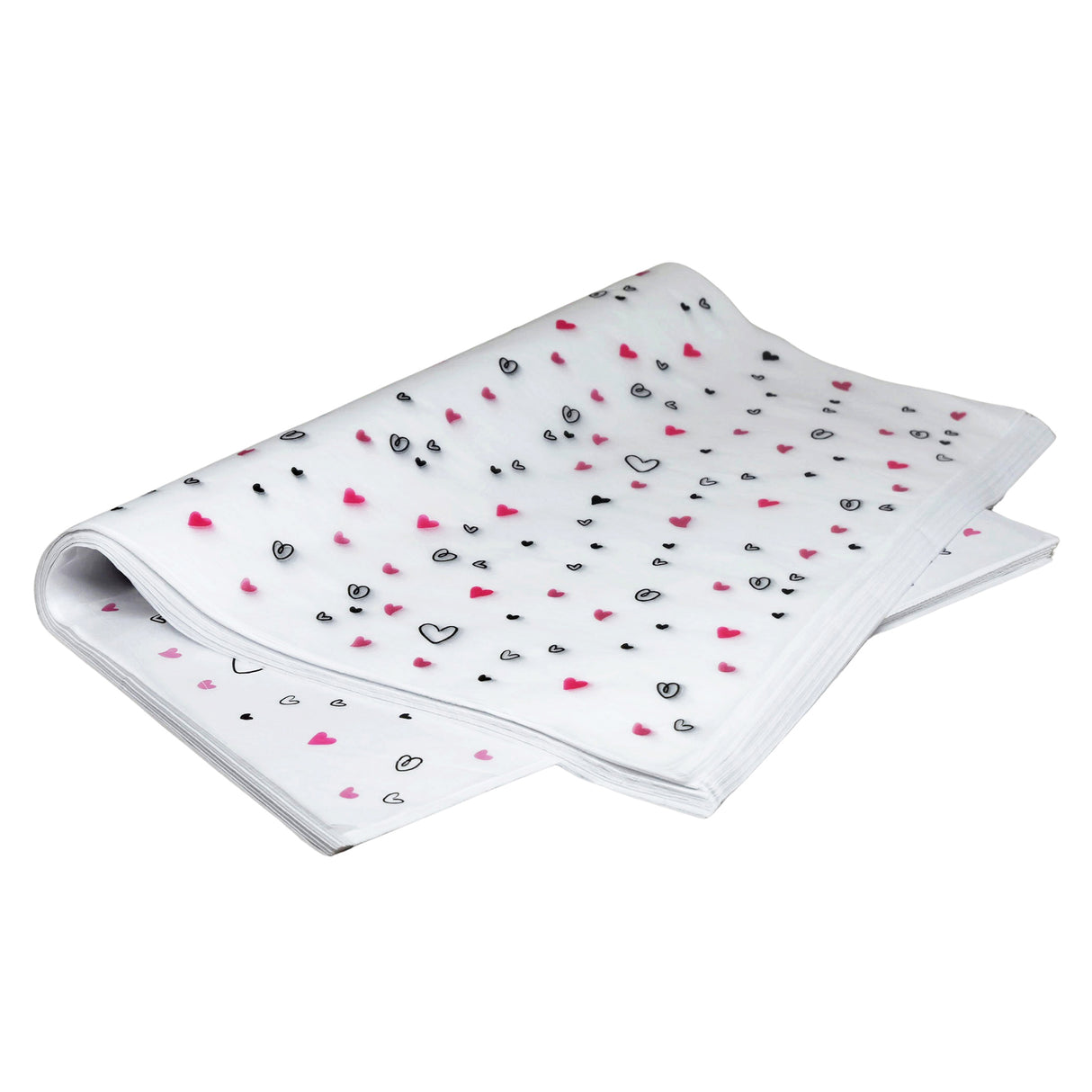 Tissue paper Mini Hearts, ream of folded sheets 17gsm – size 50x75cm