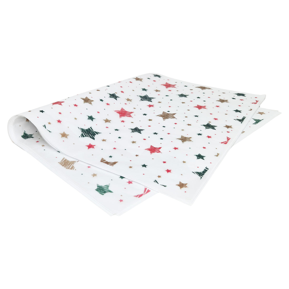 Tissue paper Merry Mix Stars Christmas, ream of sheets 17gsm – size 50x75cm