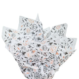 Tissue paper Party Skulls & Pumpkins, fan arrangement, 17gsm – size 50x75cm