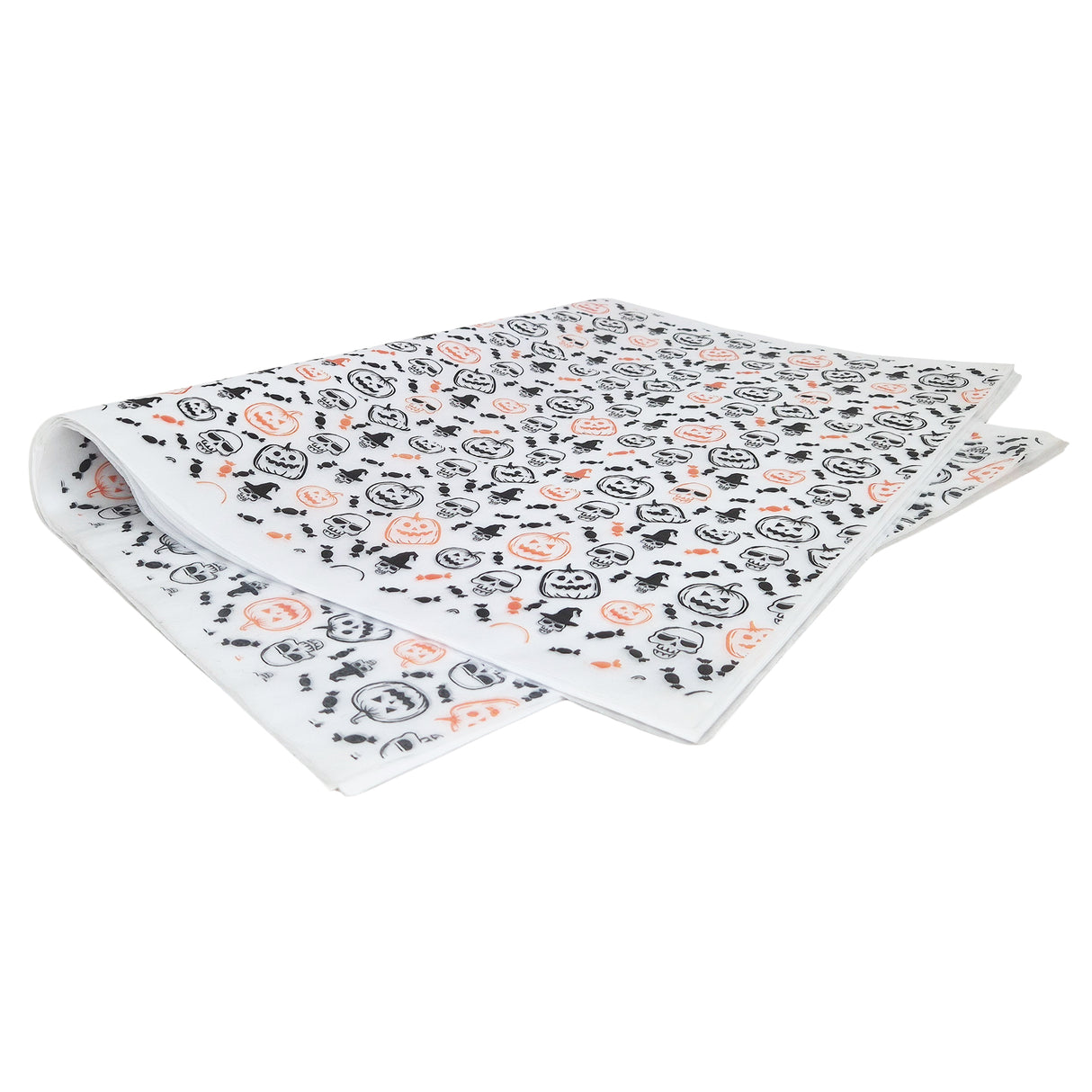 Tissue paper Party Skulls & Pumpkins, ream of sheets 17gsm – size 50x75cm