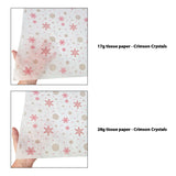 Tissue pattern paper Christmas Crimson Crystals 17 g/m² vs 28 g/m² transparency comparison, size 50x75cm