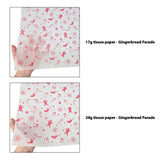 Tissue pattern paper Christmas Gingerbread Parade 17 g/m² vs 28 g/m² transparency comparison, size 50x75cm